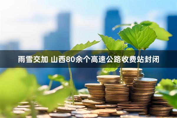 雨雪交加 山西80余个高速公路收费站封闭